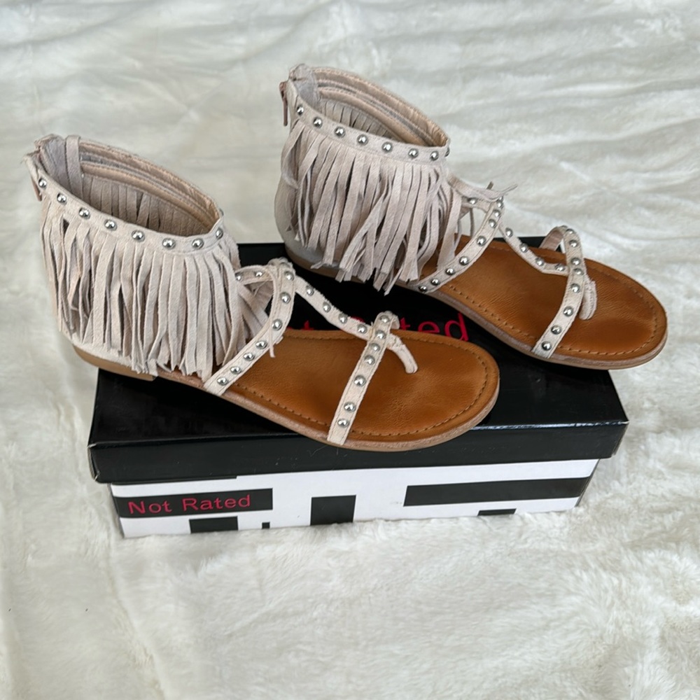 Cream Gladiator Sandals